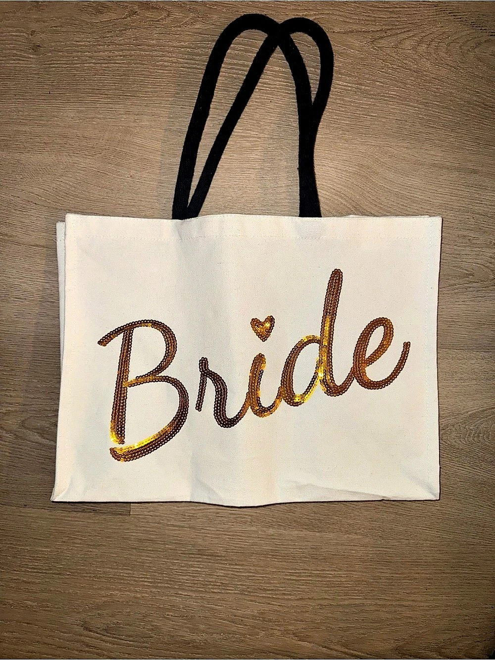 Bride Tote White & Black Wedding Tote